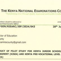Knec circular on KJSEA and KPLEA data collection