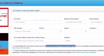 TSC Minet Chronic Disease Management Portal Link- https://collaborationkenya.minet.com/cde