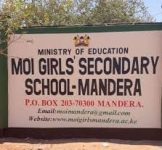 Mandera Moi Girls High School's main entrance