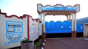 List of top, best 100 schools nationally in KCSE 2022 1 Nyambaria High School's main entrance.