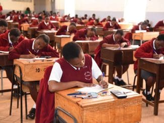 Candidates sitting a past Kenya Certificate of Secondary Exams (KCSE). Photo/ File.