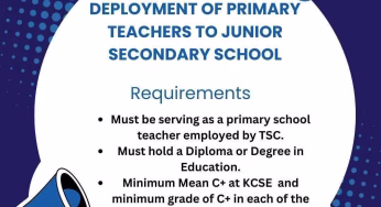 TSC sounds the alarm regarding the severe teacher shortage in JSS and senior schools.