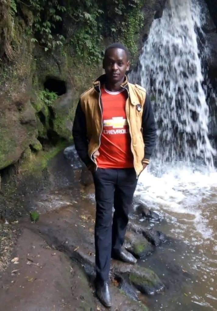 The late Vincent Nyambunde, who was found dead holding hands with his alleged lover, Angela Moraa.He went to Nyambaria Boys High before joining Egerton University and was an intern at Kisii Teaching and Referral Hospital at the time of his death.