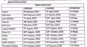 2025 School Calendar, Term Dates & Public Holidays for Kenya