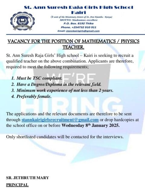 2025 BOM Teaching Vacancies for all Schools in Kenya - Best list {Updated} 4 Screenshot 20250104 184004
