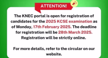 2025 KCSE candidates registration dates, guidelines: Ultimate Knec guide