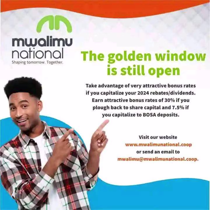 Mwalimu National Sacco which is one of the largest Teachers' Sacco in Kenya.