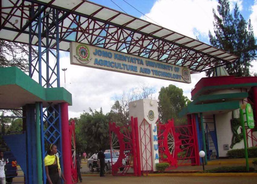 Jomo Kenyatta University- Kuccps Courses, Contacts, Student Portal, Admission Letters 2 Main entrance at Jomo Kenyatta University of Agriculture and Technology, JKUAT.