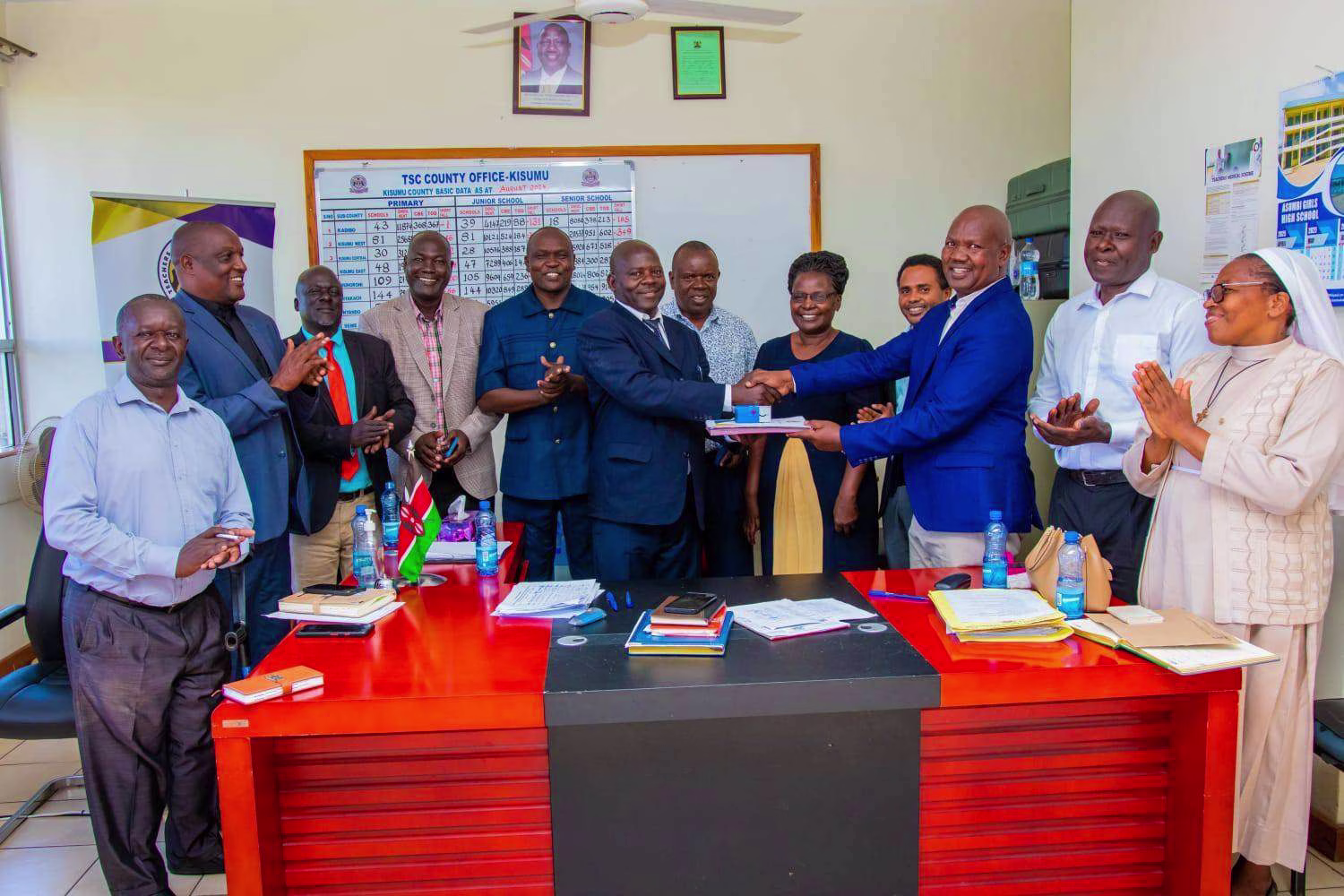 Rift Valley Region Gets New Teachers Service Commission, TSC, Director 1 Dr Sammy Marigat has been promoted as the new Regional TSC Director Riftvalley.He is the immediate TSC county boss in Kisumu and has been replaced by Mr Joseph Atuoto who just landed in Kericho County recently.Changes affected immediately