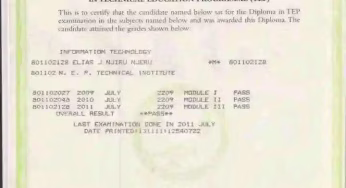 KNEC Releases Last Year’s TVET Exam Certificates for Collection