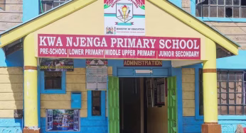 Kwa Njenga Primary school receives 8 new classrooms and 3 restroom facilities from US funding