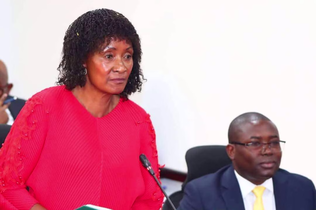 25,252 promoted teachers to know their fate today 1 Dr. Nancy Macharia who is the TSC CEO at Parliament buildings.