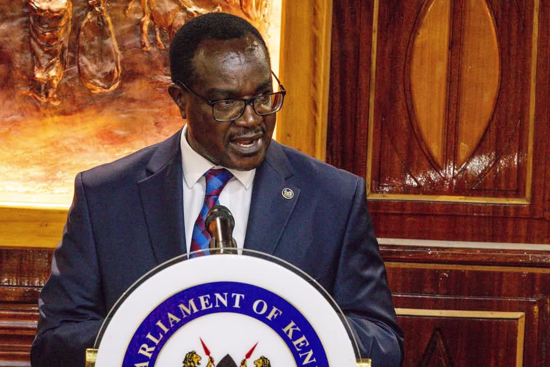 The Cabinet Secretary for Education, Dr. 𝐉𝐮𝐥𝐢𝐮𝐬 𝐌𝐢𝐠𝐨𝐬 𝐎𝐠𝐚𝐦𝐛𝐚, when he appeared before the Senate plenary on Wednesday May 7th, 2025 to address inquiries raised by Senators concerning various matters within the education sector.