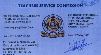 TSC final verdict on Promotions of 25,000 teachers; submitted to Education Committee