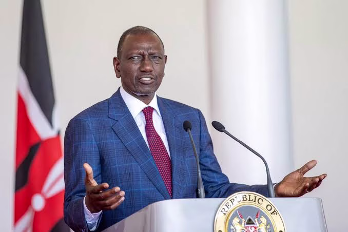 President William Ruto at a past Public function