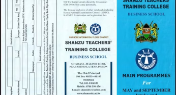 Shanzu TTC Location, Courses, Fees, Contacts