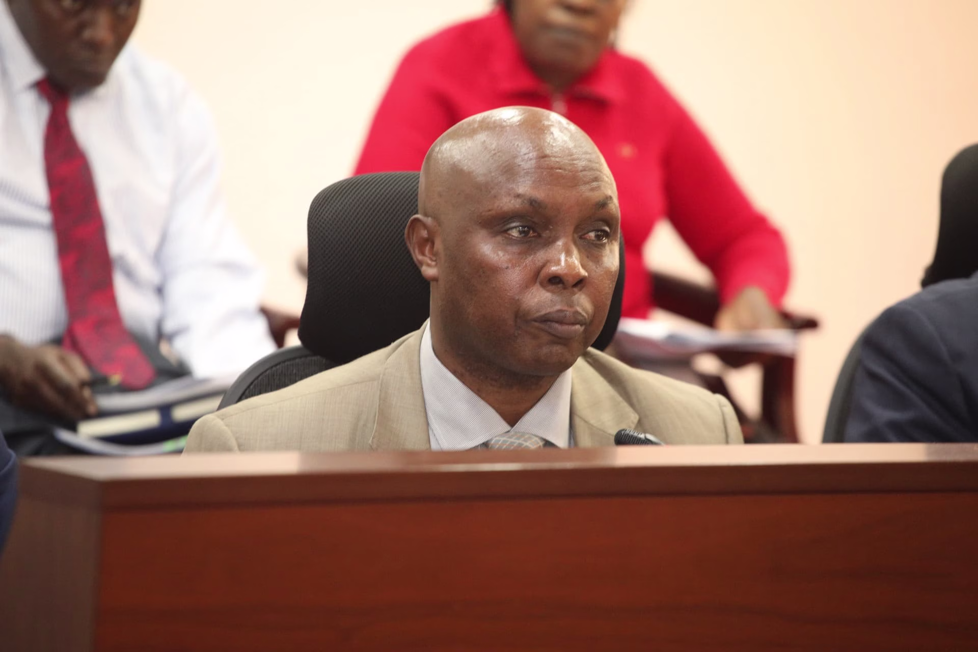 Teachers Service Commission, Finance Director Cheptumo Ayabei appears before members of the Education Committee in the National Assembly over budget estimates for the year 2025/2026. Photo/ Courtesy of National Assembly.