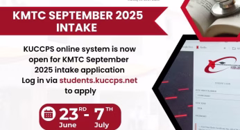 KMTC 2025 September Intake; Application portal, link