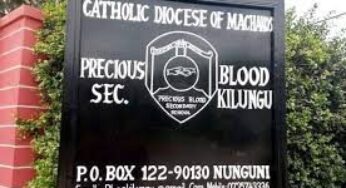 Precious Blood-Kilungu High School: Full details, location, CBE Subjects Offered, UIC, Knec Code, Contacts