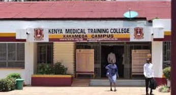 Kakamega KMTC Admission, Courses, Fees, Location, Contacts