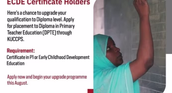 Kuccps announces 45,544 slots for upgrade of P1 or ECDE Certificate holders