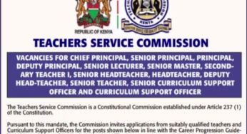 Application Links for the TSC Promotion Advertised Posts in 2025
