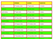 Ministry of Education 2026 school term dates (school calendar) {Revised & Final} 1 2026 Term Dates for Primary, Juniour and Senior Schools in Kenya