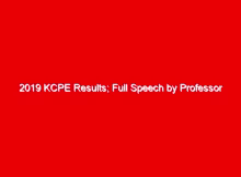 2019 KCPE Results; Full Speech by Professor George Magoha, Education CS, during results release 1 2019 kcpe results full speech by professor george magoha education cs during results release 3097