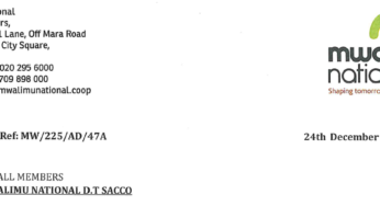 Mwalimu National Sacco Circular on Reduction of Interest Rates For Loans {Latest}