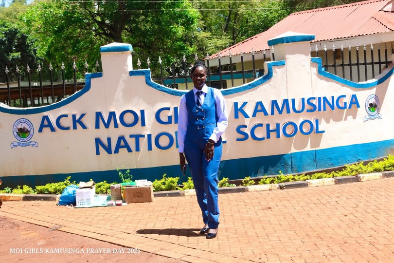 Photo of an unidentified teacher at Moi Girls High School Kamusinga. This is one of the best Senior School in Bungoma County.