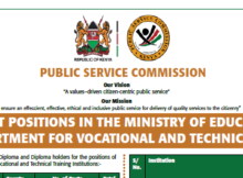 Available TVET Jobs for Degree, Higher National Diploma and Diploma holders