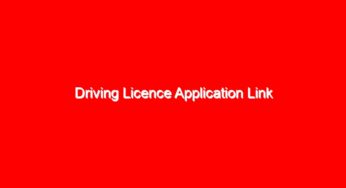 Driving Licence Application Link
