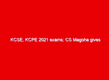 KCSE, KCPE 2021 exams; CS Magoha gives reassurance on status of the tests 1 kcse kcpe 2021 exams cs magoha gives reassurance on status of the tests 15292