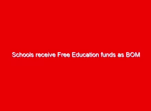 Schools receive Free Education funds as BOM teachers and staff are given a raw deal 2 schools receive free education funds as bom teachers and staff are given a raw deal 12318