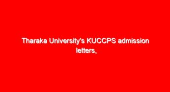 Tharaka University’s KUCCPS admission letters, pdf Lists Portal login