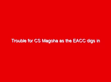Trouble for CS Magoha as the EACC digs in 1 trouble for cs magoha as the eacc digs in 13915