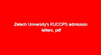 Zetech University’s KUCCPS admission letters, pdf Lists Portal login