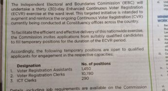 IEBC Voter Registration Clerks {10,780 Open Vacancies}