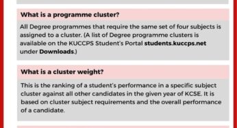 KUCCPS EXPLAINER: WHAT ARE CLUSTERS AND CUT-OFF POINTS