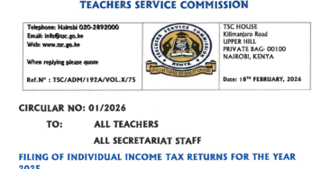 TSC Circular on Filing KRA Tax Returns Dated 18th February 2026