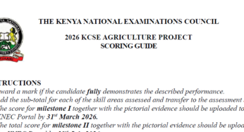KCSE 2026 Project, Practical Exams Materials & Marking Schemes {Free PDF Downloads}