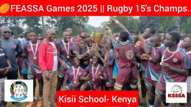 2026 KSSSA National Term 1 Games: Pools, Draws & Fixtures 1 Kisii School Rugby 15's team poses for a group photo after being crowned the 2025 East African Schools Sports Champions. Photo/ File.
