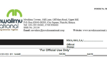 Mwalimu National Sacco BOSA Loans Application Form {Free Download}