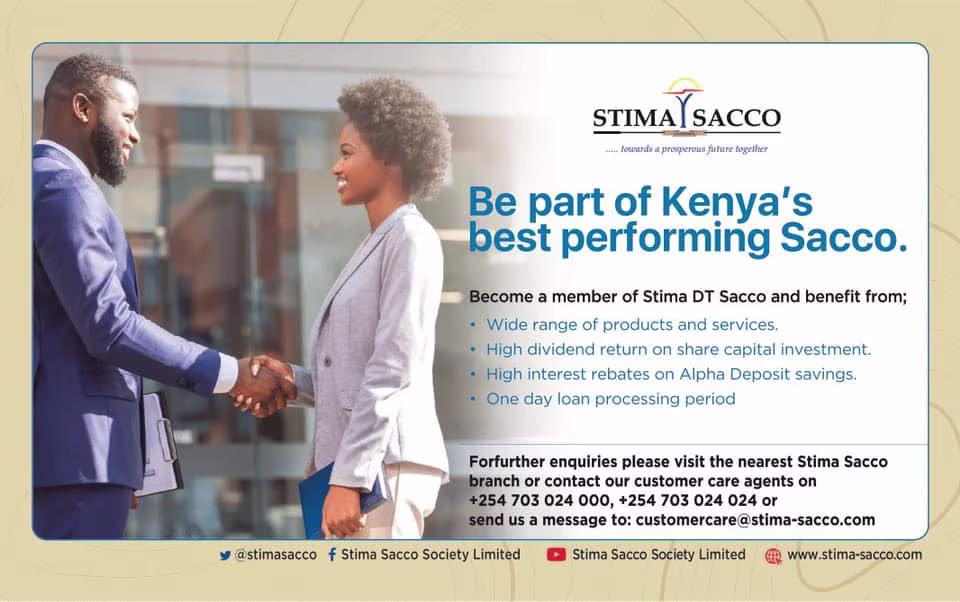 Stima SACCO's Contacts, Dividends, Shares, Loans, Membership, Branches and Portals