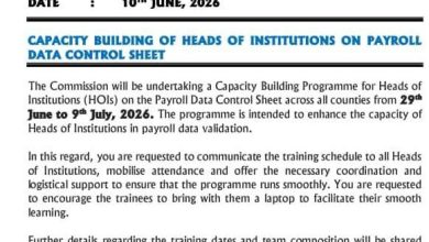 TSC Circular on Payroll Data Control Sheet Training 2026 2 TSC Circular on Payroll Data Control Sheet Training 2026