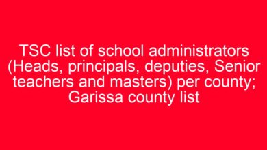 TSC list of school administrators (Heads, principals, deputies, Senior teachers and masters) per county; Garissa county list 17 aitm title 11671 1780801618