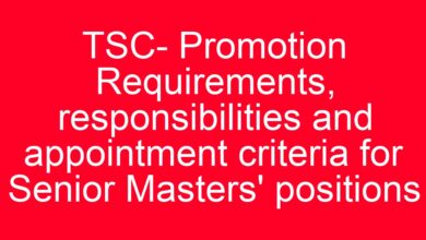 TSC- Promotion Requirements, responsibilities and appointment criteria for Senior Masters' positions 1 aitm title 210 1780800751