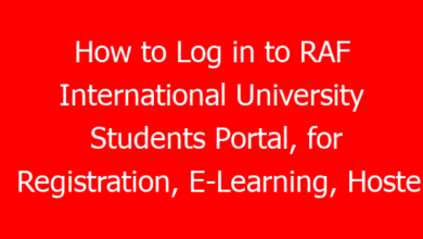 How to Log in to RAF International University Students Portal, for Registration, E-Learning, Hostel Booking, Fees, Courses and Exam Results 16 how to log in to raf international university students portal for registration e learning hostel booking fees courses and exam results 1163 49999
