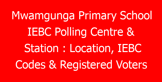 Mwamgunga Primary School IEBC Polling Centre & Station : Location, IEBC Codes & Registered Voters 1 mwamgunga primary school iebc polling centre station location iebc codes registered voters 790544 8551a
