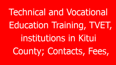 Technical and Vocational Education Training, TVET, institutions in Kitui County; Contacts, Fees, How to join and Requirements 18 technical and vocational education training tvet institutions in kitui county contacts fees how to join and requirements 1350 a485a